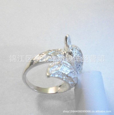 S925纯银狐狸脸谱情侣戒指 手工银饰批发的新潮之选